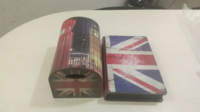Conjunto de Baú e caixa de Porta Jóias em estilo de Tema de Londres