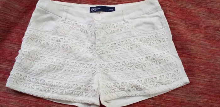 Shorts branco gelo hering tam 40