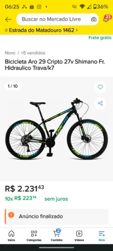 Bicicleta Aro 29 Cripto 27v Shimano Fr. Hidraulico Trava/k7