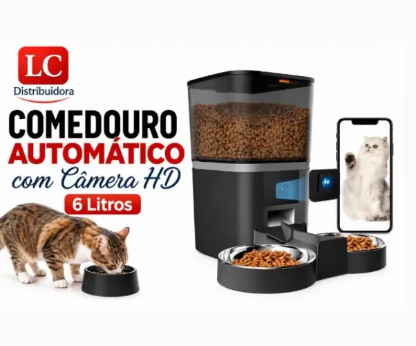 Comedouro Automático QQ005 Wi-Fi com Câmera (Novo)
