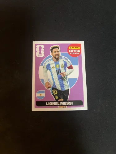 Figurinha extra lionel messi lilás
