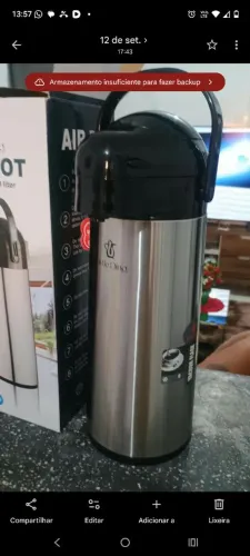Garrafa de café térmica
