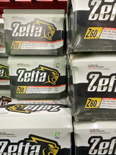 BATERIA ZETTA 60 AMPARES COM 1 ANO DE GARANTIA