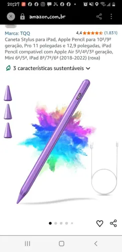 Caneta Stylus para iPad, Apple Pencil para 10ª/9ª