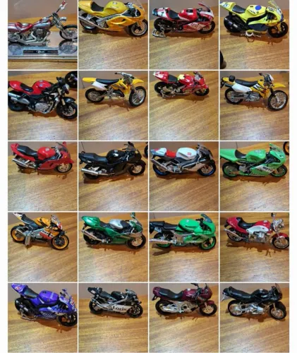 Coleção de Miniaturas de Motos em perfeito estado de conservação