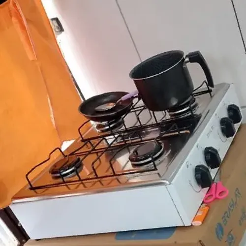 Fogao Cooktop de mesa portátil 4 bocas a gás