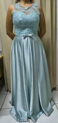 Vestido de Festa Longo Azul Serenity 