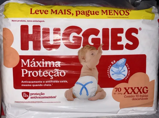 Pacote de Fralda Huggies XXXG