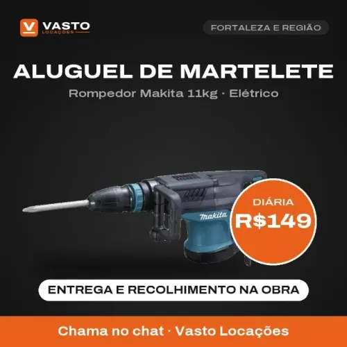 Locação de Martelete Rompedor Makita 11kg - Diária R$149 - Fortaleza