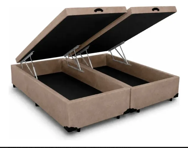 Cama Box Baú Casal Bipartido - NOVÍSSIMA