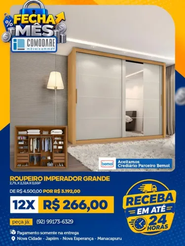 Roupeiro Imperador Grande R$ 3.192