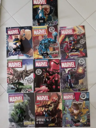 10 miniaturas de bonecos especiais da marvel da coleçao eaglemoss