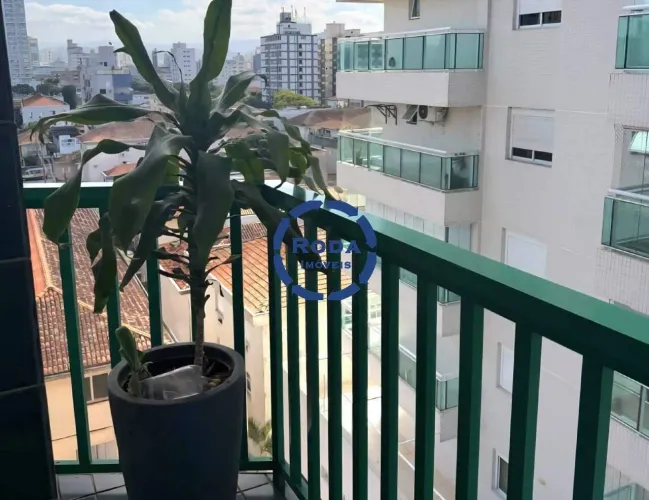 Apartamento 2 dormitórios mobiliado para alugar no Embaré  Santos/SP