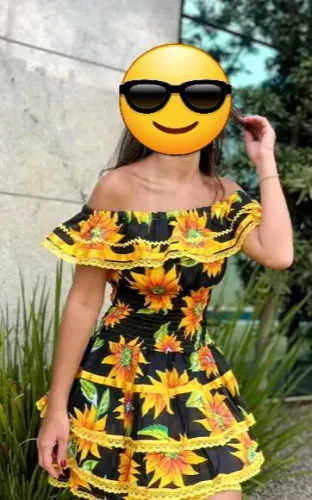 Vestido junino girassol