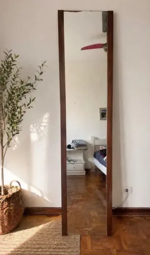 Espelho grande elegante madeira maciça 2,10m