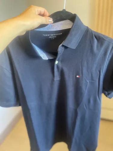 Camiseta Tommy, tecido cotton, cor azul marinho, tamanho L ( G) , original e com etiqueta
