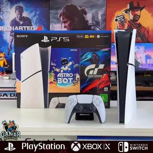 Ps5 Slim Digital Na Caixa Completo Com Garantia de Loja