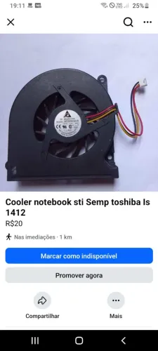 Cooler notebook Semp Toshiba Is1412