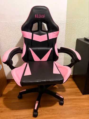 Cadeira Gamer KLOÖF Preta e Rosa | Excelente Estado