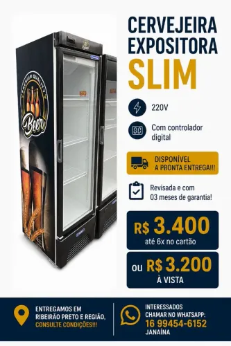 Cervejeira SLIM expositora com controlador digital PRONTA ENTREGA E COM GARANTIA!!