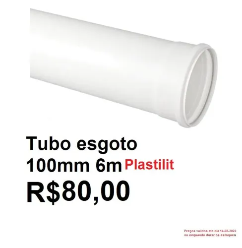 Tubo esgoto 100mm