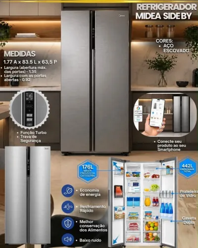 Refrigerador Midie By Side MD-RS598