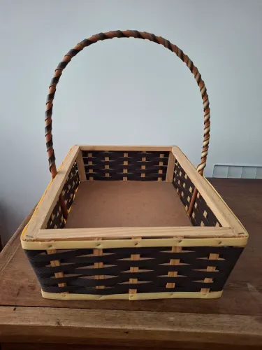 Cesta de vime retangular