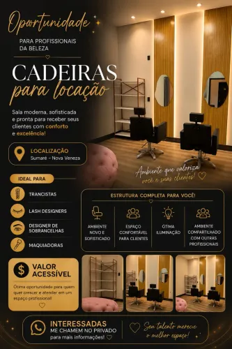 Cadeiras para locação 