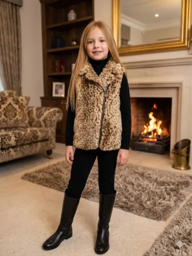 Colete pelo oncinha infantil Zara TAM 8