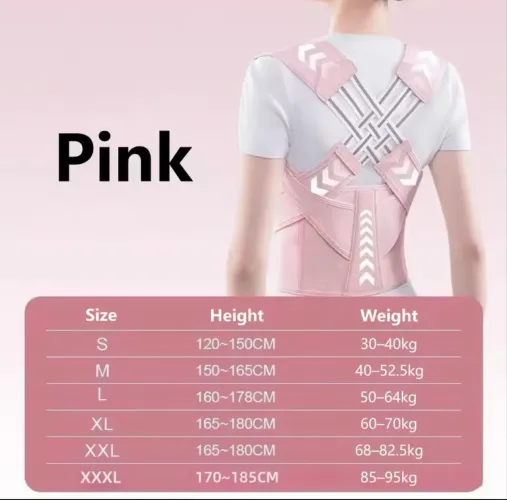 Corretor de postura rosa M - semi novo (usado 2x)