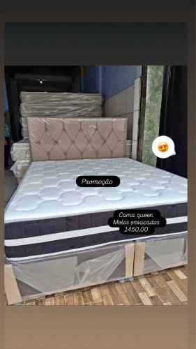 CAMA QUEEN MOLAS ENSACADAS 1450 base separada linda