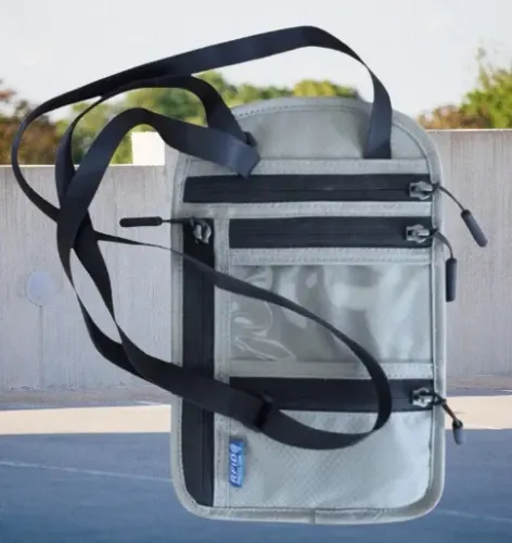 Bolsa Multifunção c/ alça Para Passaporte Viagem Internacional (vários bolsos)