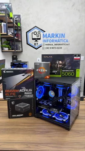 PC GAMER RYZEN ( NOVO ) 5 5500 / 16GB RAM / SSD NVME 500GB / PLACA DE VIDEO RTX 5060 8GB