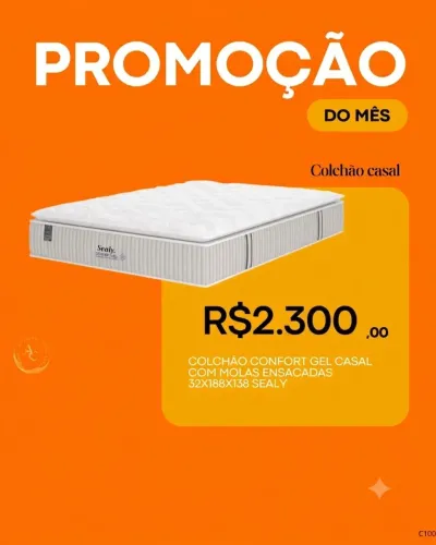 Colchão casal espetacular Sealy confort gel 32cm altura molas suporta 150kg pessoa