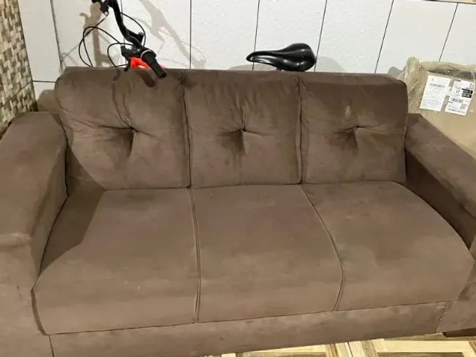Conjunto Sofá 3 e 2 Lugares Marrom