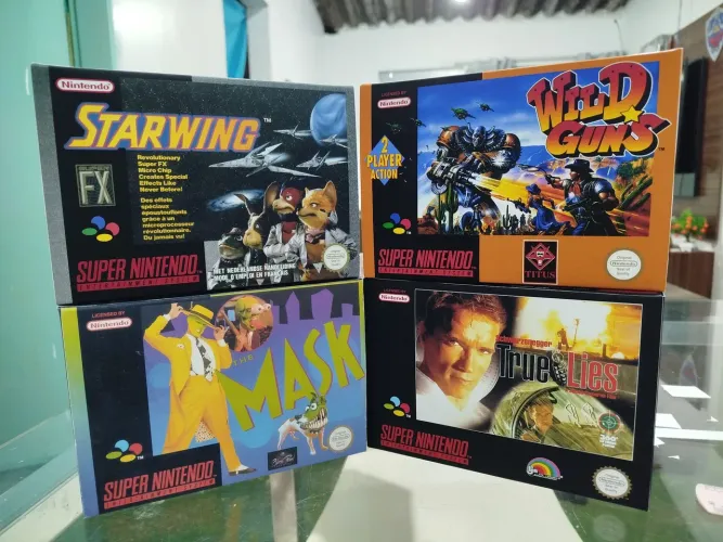 CAIXA WILD GUNS , STARWING, THE MASK E TRUE LIES 