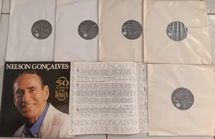 BOX NELSON GONÇALVES - 50 ANOS DE BOEMIA - 5 LPs VINIL RCA
