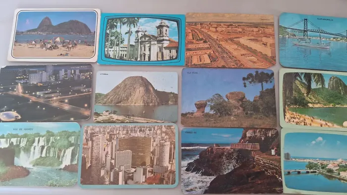 Calendário de bolso anos 60/70 cidades 12 unidades