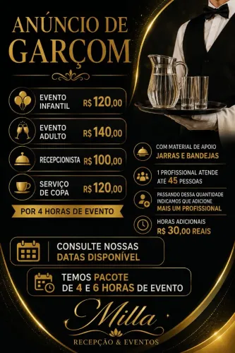 Anúncio de garçom