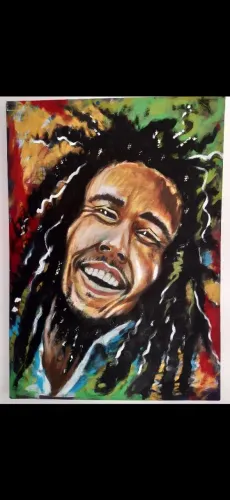 Quadro decorativo pintado a mão