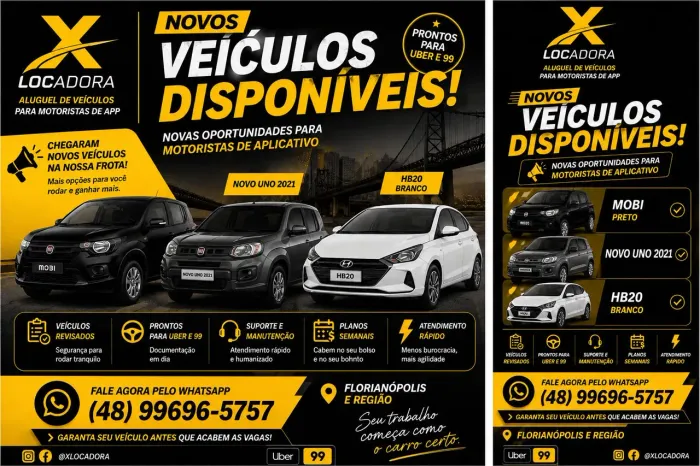 Aluguel de veículos Uber