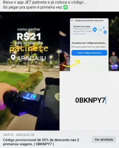 Código promoção $ 20 da Jet ( 0BKNPY7 )