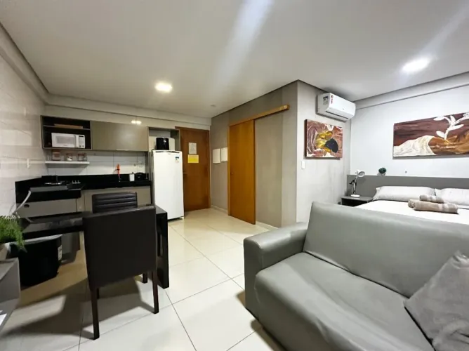 FLAT MOBILIADO EM JARDIM OCEANIA