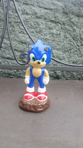 escultura Sonic em gesso