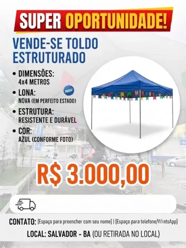 TOLDO À VENDA!
