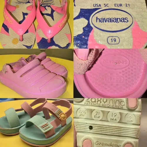 Calçado infantil menina n.° 19 crocs havaianas e sandália 
