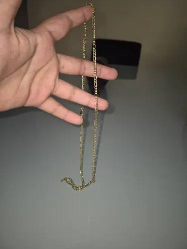 Corrente Figaro Bruna Semijoias:folheada a Ouro 18k.