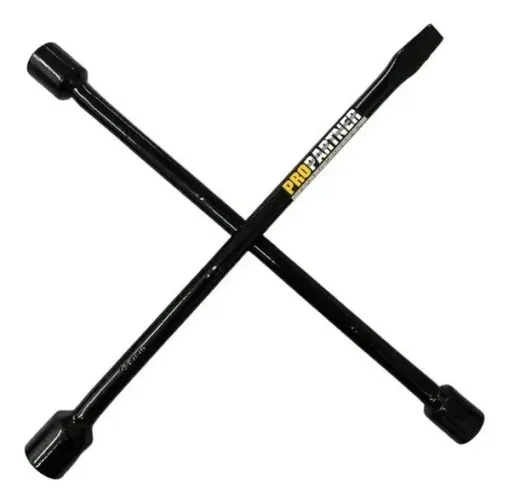 Chave De Roda Tipo Cruz 3 Bocas Aço ProPartner 17x19x21mm Nova