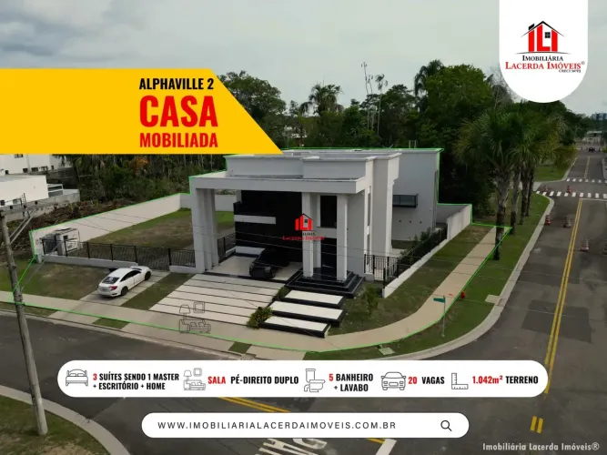 Casa Duplex Esquina Mobiliada, Energia Solar, Gerador 3 suítes sendo 1 master + 1 Escritór