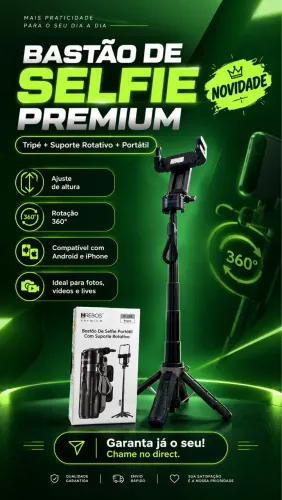 Bastão de Selfie Premium